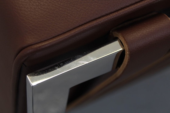 Image 1 of Barcelona Knoll Brown Tobacco Leather Mies Van Der Rohe Knoll Seats