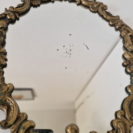 Image 1 of Miroir italien vintage en laiton