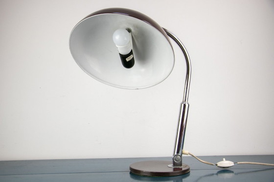 Hala Desk lamp model 144 by H. Busquet, brown metallic – Chrome (photo 5 of 10)