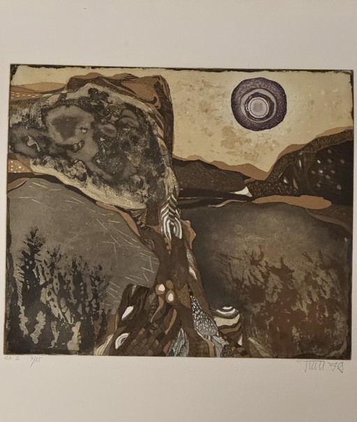 Alfred Pohl, “ICA II” (1979) — Verloren plaatafdruk – lithos zeefdrukken, Paper