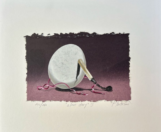 Image 1 of Serigrafía de Sharon Amir - Una historia de amor
