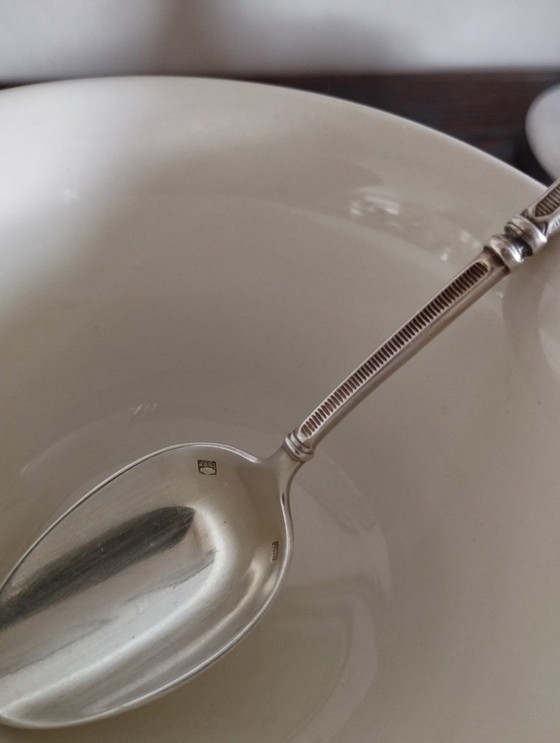 Image 1 of 6 cucchiaini in metallo argentato, stile russo S.F.A.M.