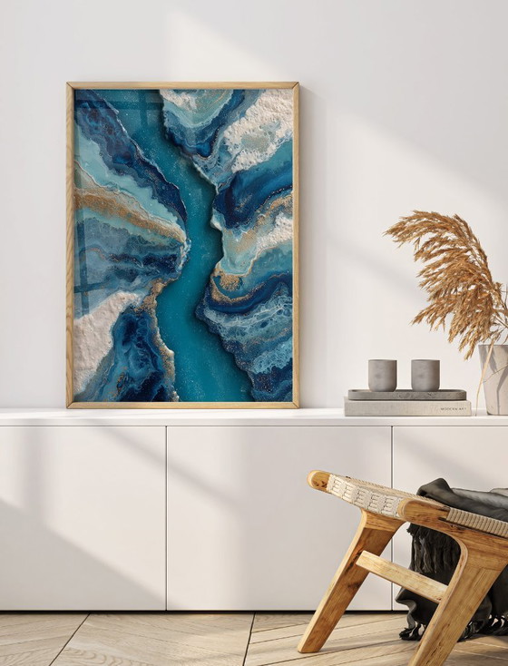 Image 1 of Acrylic Glass Artwork | 200x140 cm | Depthwave #9 (Ori, 1983)