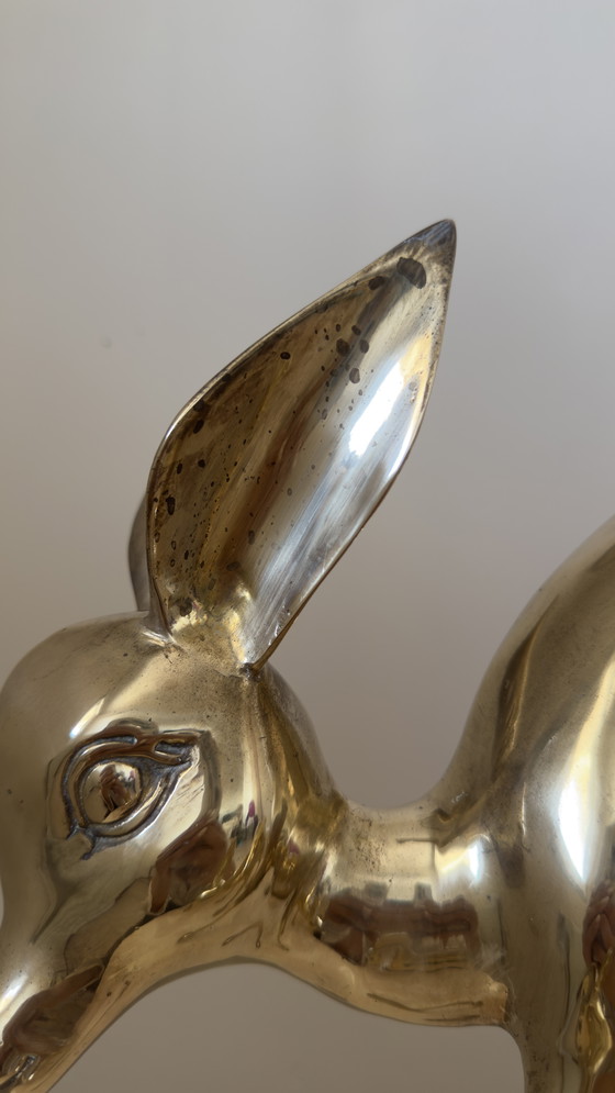 Image 1 of Vintage Brass Deer Bambi Copper