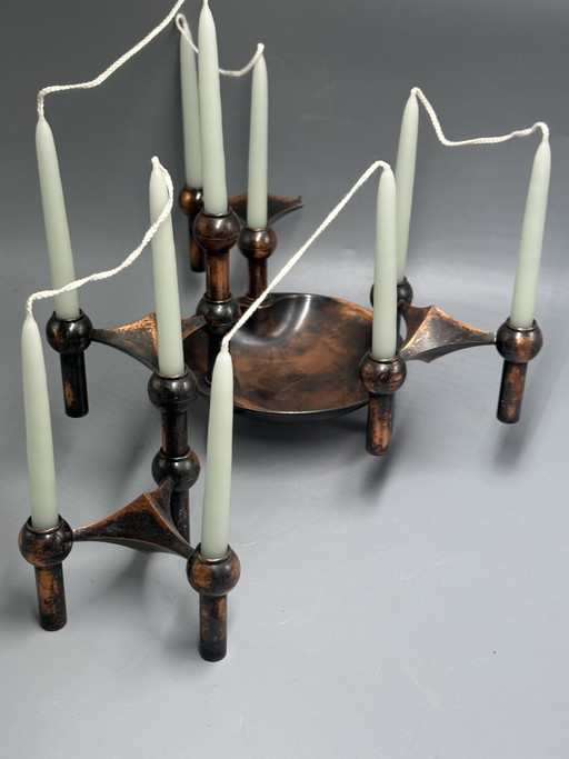 Ensemble de bougeoirs Nagel style moderne du milieu du siècle, années 1960