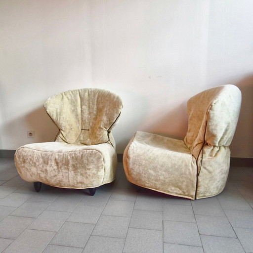 PAIR OF VINTAGE FEMINA BODY CHAIRS BY ANNIE HIERONIMUS CINNA 90S
