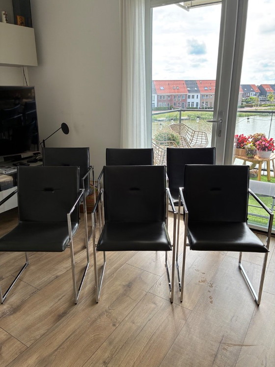 6 Arco Eetkamerstoelen – Calfskin (photo 5 of 5)