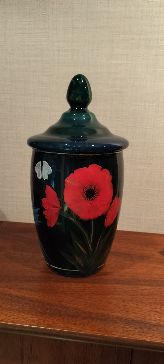 2 Glass Jars - Hand-Painted – Vases (photo 6 of 12)
