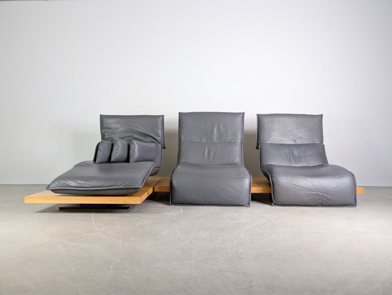 Image 1 of Koinor Free Motion Edit 2 Sofa Couch Ecksofa Leder Balkeneiche
