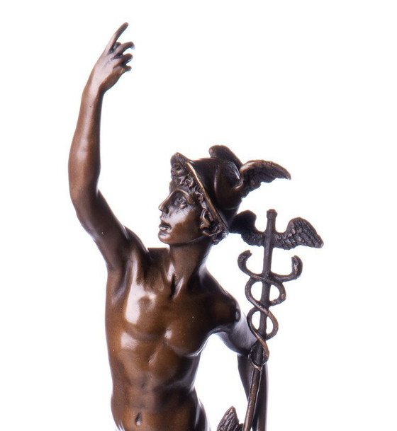 Image 1 of Statua in bronzo di Mercurio Hermes