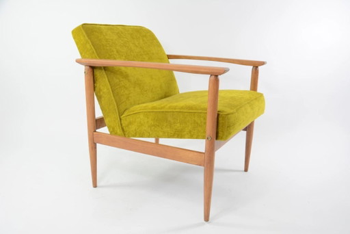 M gestructureerde fluwelen fauteuils citroen