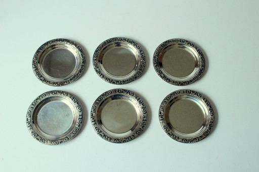 6 WMF stainless steel coasters - Vintage - Marked