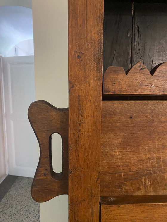 Image 1 of Très belle armoire rustique Wabi-Sabi en hêtre massif.