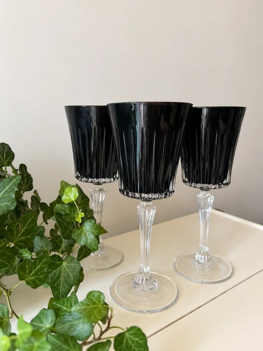 Safran Paris crystal wine glasses