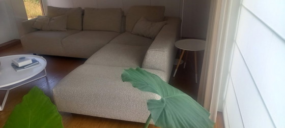 Divano componibile con chaise longue, tessuto beige chiaro, Moome sofa Otis, Divani modulari, Tessile, Modern (foto 5 di 5)