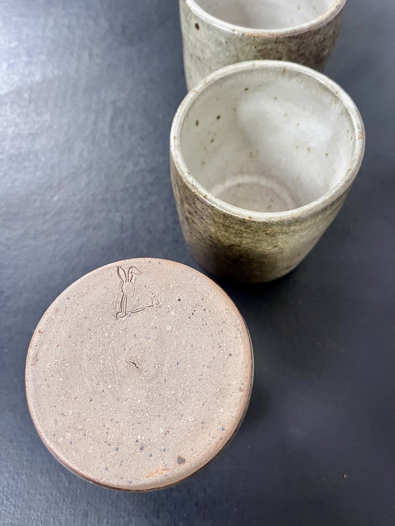 Image 1 of Pyrité steengoed servies, La Borne, 1970