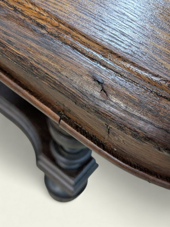 Image 1 of Table ancienne Gründerzeit | XIXe siècle | Chêne | Hauteur 74 cm | Table à manger vintage