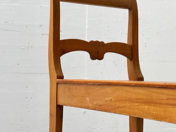 Image 1 of Biedermeier-style cherrywood bench, 1930s