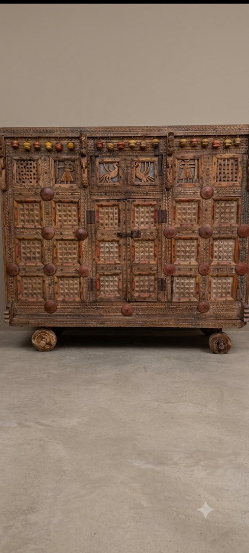Damchiya van Rajasthan, 19e eeuw. – kasten, Iron, Wood