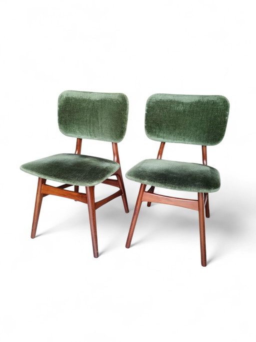 Ensemble de 2 chaises de salle à manger vintage en teck, design scandinave