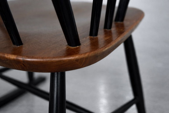 Image 1 of Fauteuil à bascule vintage en bois de style finlandais moderne du milieu du siècle, par Ilmari Tapiovaara pour Asko, années 1960