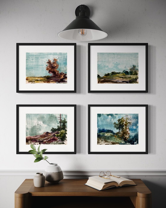 Image 1 of Eugène Eechaut (1928-2019) - Set of 4 Works, 1974/76