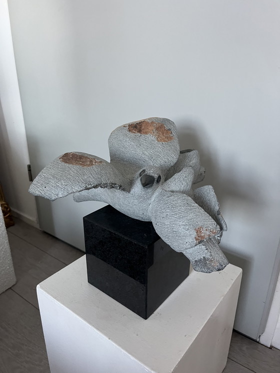 Image 1 of Scultura Inseparabili Katsvansa uccelli piedistallo