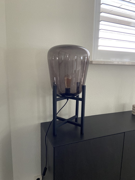 Image 1 of Lampe de table Mooie avec verre rook 