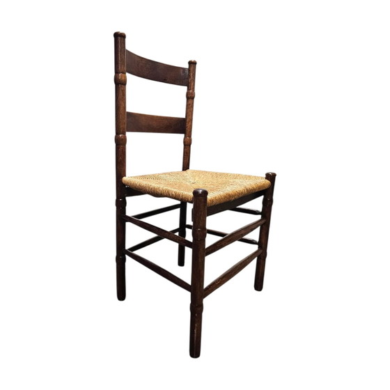 2 x Art Deco Rush Chair / Amsterdam School / Jac Levee / Mid-Century – Dining chairs (photo 3 of 21)