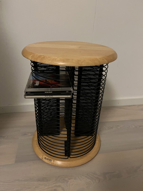 Image 1 of Rotating CD column Techpoint Plant Table Side table with space for 96 CDs