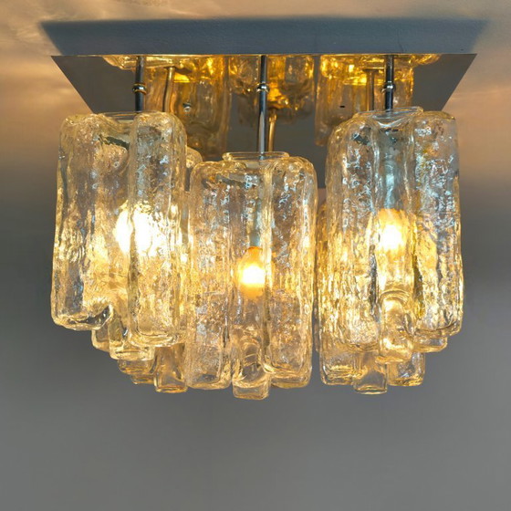 Image 1 of ceiling lamp Kalmar franken model 'granada' ice glass with chrome