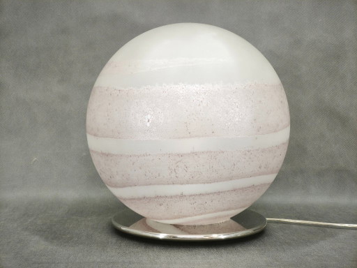 1970s Italian Space Age Murano Glass Globe Table Lamp