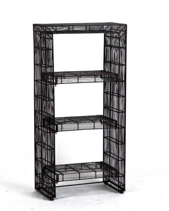Image 1 of vintage Sculptural Metal Wire Shelving and Display Table Set