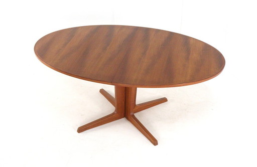 Bernhard Pedersen and Son oval teak dining table vintage Danish