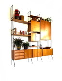 Vintage freestanding modular Wall cabinet, Köch Möbel ‘60