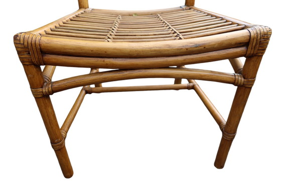 Image 1 of 6 sedie da pranzo in bambù