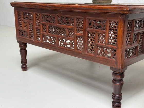 Handmade Pakistani Coffee Table and Side Table Set – Wood (photo 6 of 7)