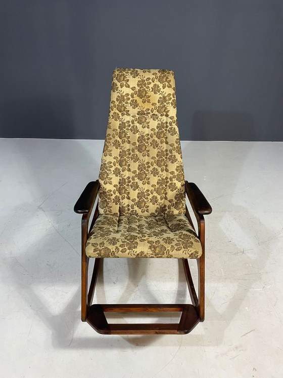 Image 1 of Schommelstoel, houtwerk, jaren 70, Tsjecho-Slowakije