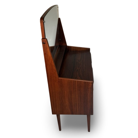 Image 1 of Circa 1960s - Walnut veneer - Dressing table/makeup cabinet - Tibergaard - Danish design (marked)