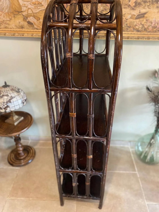 Vintage rattan shelf – Shelving unit, Wicker (photo 3 of 15)