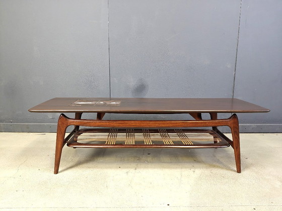 Image 1 of Organischer Couchtisch von Louis Van Teeffelen für WEBE - Die Niederlande - 1950er Jahre