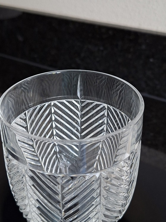 Image 1 of Ralph Lauren Crystal Herringbone Wijnvat Glas - Zeldzaam