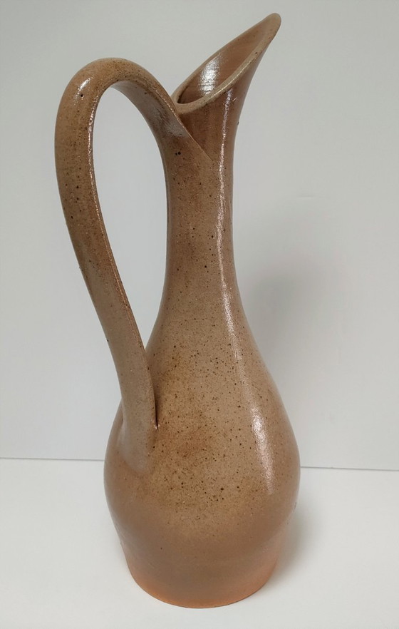 Image 1 of Pyriet aardewerken kan, jaren 70, hoogte 40,5 cm