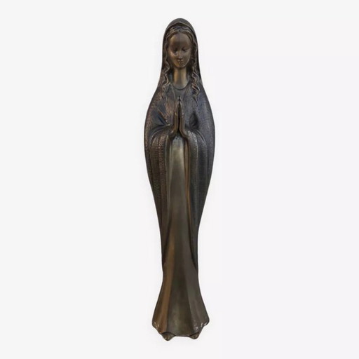 Statua in bronzo massiccio della Vergine Maria da 65 cm