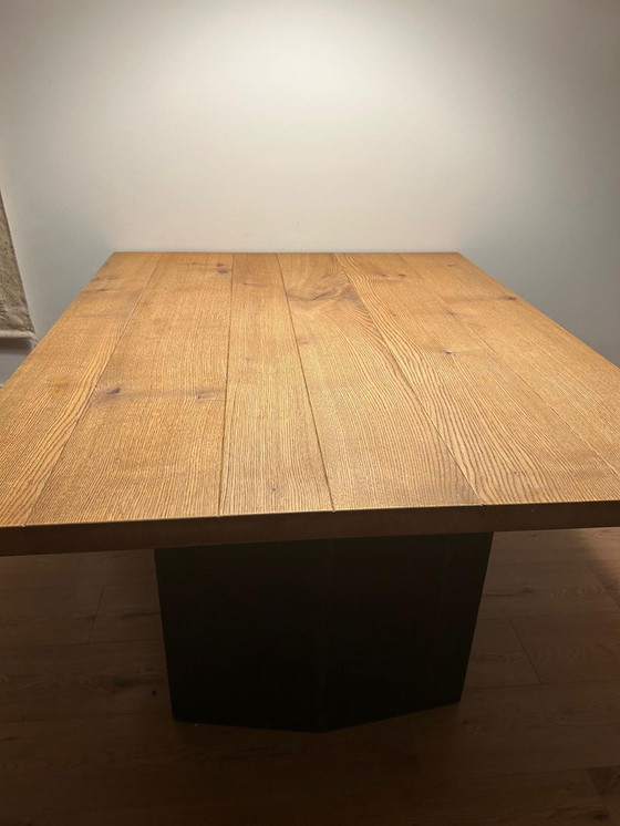 Image 1 of Red oak dining table