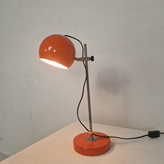 Image 1 of Cool vintage orange space age globe lamp
