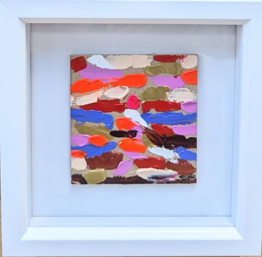 Sidmouth Sunset Original Acrylic Seascape Nigel Waters Signed Framed Painting