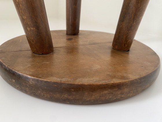 Image 1 of Vintage French milk stool - plant table - stool - Berger Charlotte Perriand style.