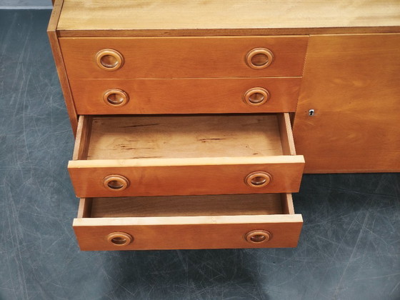 Image 1 of 1960s Czechoslovak Maple Sideboard with Drawers and Cabinet