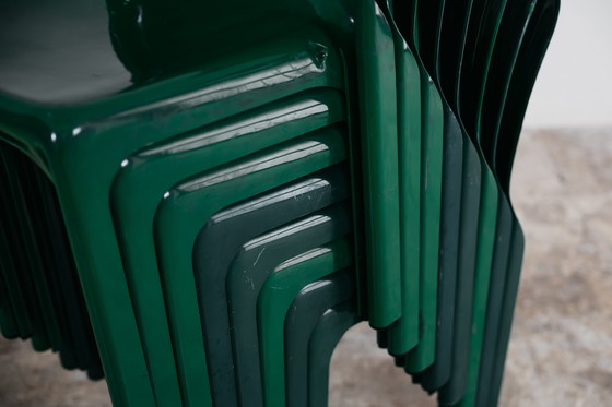 Image 1 of Set of 8 Selene Chairs by Artemide, Vico Magistretti, 1960s Design